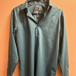 J. Ferrar Blue Dress Shirt Men's Medium 15-15½ 32/33 Stretch Slim